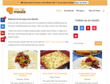 Tablet Screenshot of lazyassmeals.com